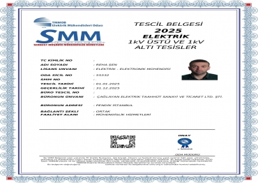 2025 EMO SMM VE BT Tescil Belgelerimiz Yenilendi. | Çağlayan Elektrik